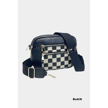 Load image into Gallery viewer, Checkered Crossbody Purse Black