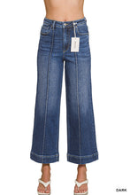 Load image into Gallery viewer, HIGH RISE WIDE LEG PINTUCK DENIM PANTS ZENANA