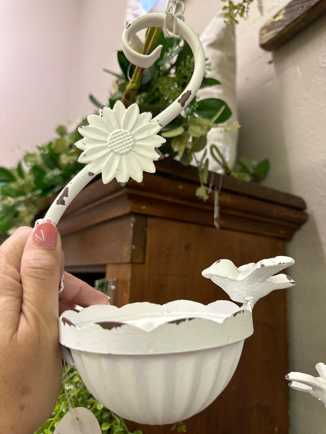 Shabby Chic Metal Bird Feeder