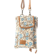 Load image into Gallery viewer, Skyvine Ridge Crossbody Bag with Phone Compartment in Blue Bloom