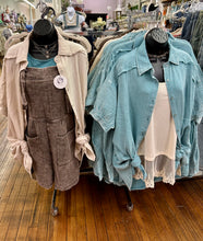 Load image into Gallery viewer, Dusty Teal Gauze Button Down Dress