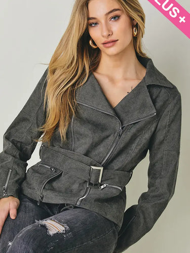 Grey Corduroy Jacket Plus
