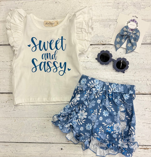 Sweet & Sassy Floral Shorts Set