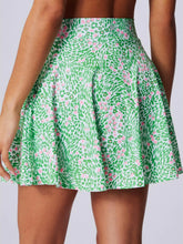 Load image into Gallery viewer, Floral Print Tennis Skort Boho Athletic Skirt Green