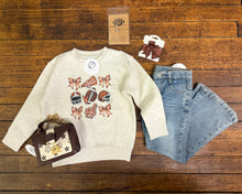 Load image into Gallery viewer, Football Season Cheer Bows Fan Kids Sweatshirt