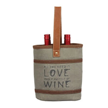 Load image into Gallery viewer, Wine and Love Double Wine Bag