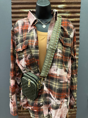 Red/Tan  Bleached Flannel