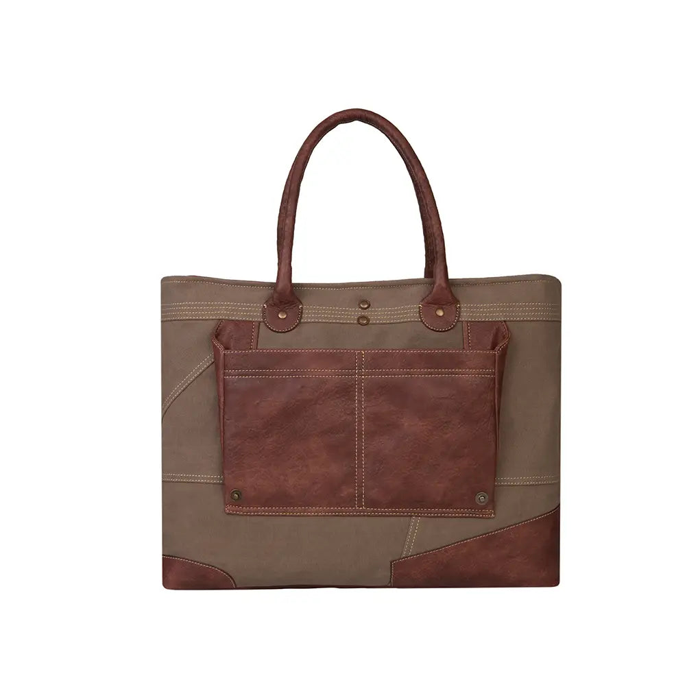 Dakota Up-Cycled Canvas and Leather Shoulder Bag