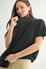 Load image into Gallery viewer, Shoreline Pima Cotton Slouchy Tee Black