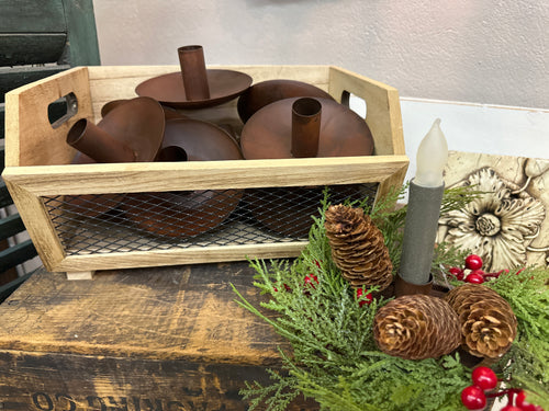 Colonial Taper Holder Rusty