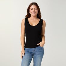 Load image into Gallery viewer, Ultra-Lush Reversible Seamless Ribbed Tank - Black