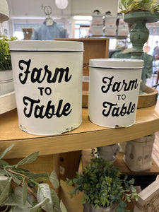 2/Set, Farm to Table Canisters