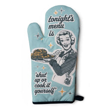 Load image into Gallery viewer, Two Left Feet Reluctant Chef Oven Mitt