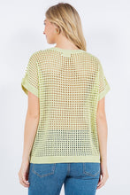 Load image into Gallery viewer, Green Crochet Pattern Top