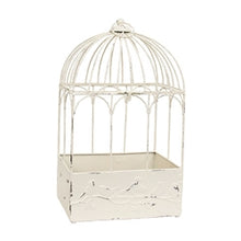 Load image into Gallery viewer, Distressed Metal Birdcage White