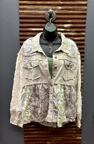 Twill Woven Floral Jacket