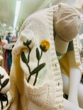 Load image into Gallery viewer, Flower Embroidered Knit Cardigan