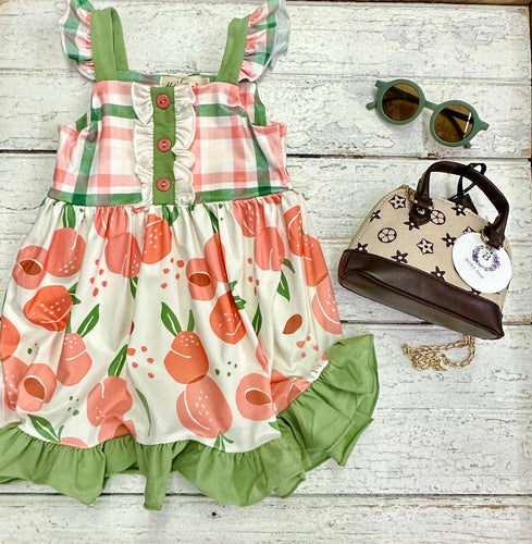 Peaches Gingham Dress