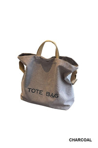 Canvas Shoulder Tote Bag