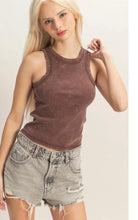 Load image into Gallery viewer, Acid Washed Ribbed Tank