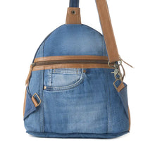 Load image into Gallery viewer, Bluejean Fanny Pack Bag For Women in Blue with Denim and Front Pocket