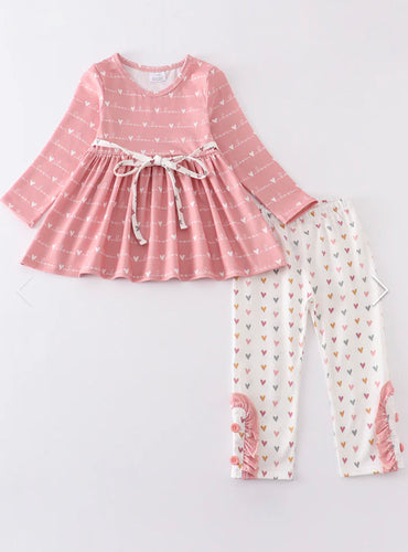 Love Heart Peplum Set