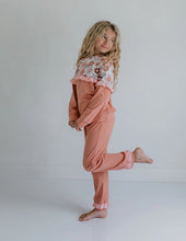 Load image into Gallery viewer, Floral Ruffle Hoodie Loungwear Set