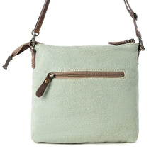 Load image into Gallery viewer, Wildprint Trail Upcycled Canvas Crossbody Bag For Women in Sage