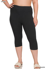 Load image into Gallery viewer, Black Premium Cotton Capri Leggings