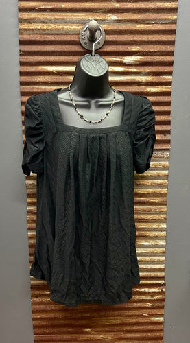 Black Eyelet Top