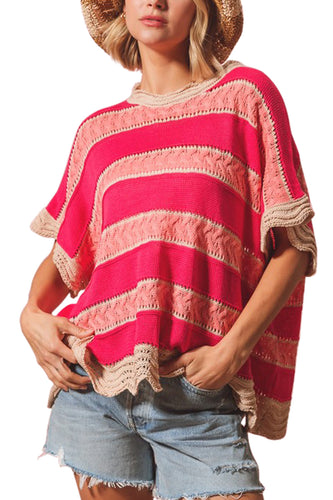 Fuschia Knit Top
