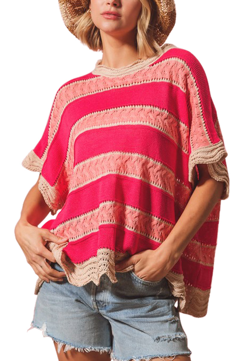 Fuschia Knit Top