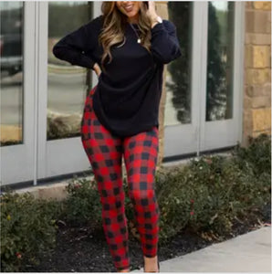 Red Plaid Leggings