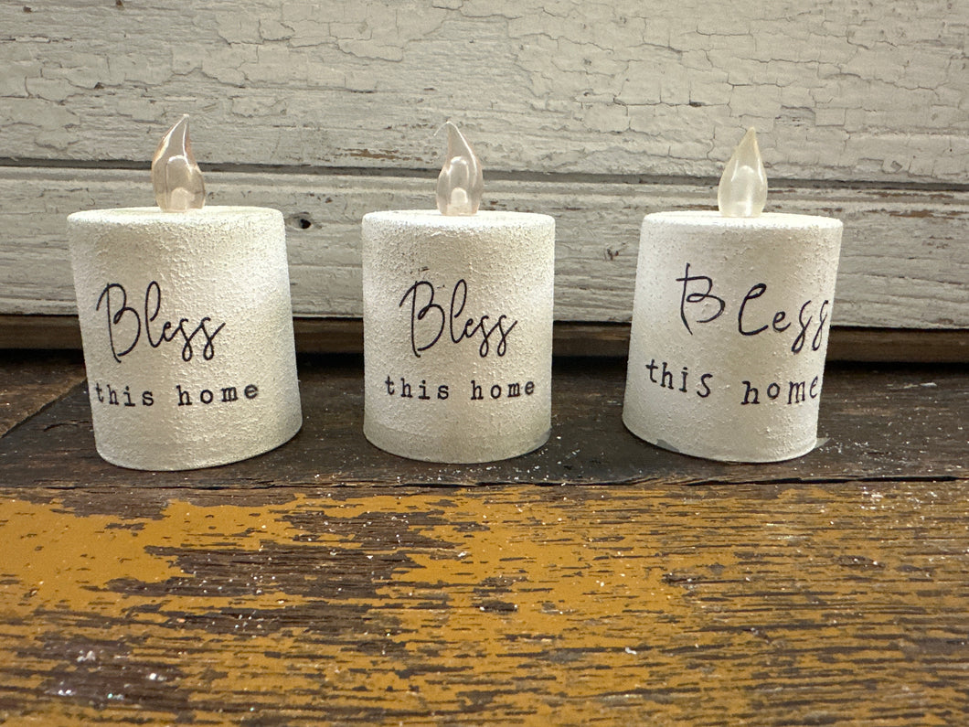 Bless this Home Cement Timer Pillar