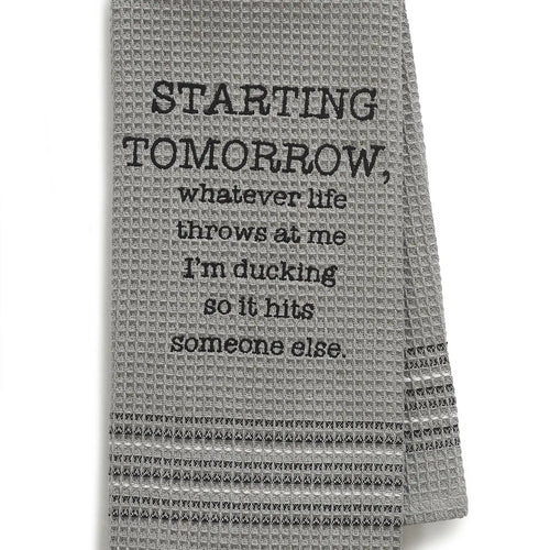 Tomorrow Waffle-Weave Tea Towel Set of 2