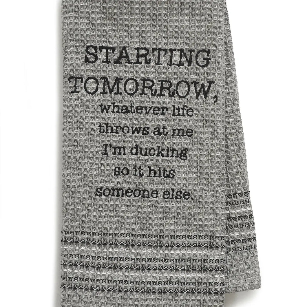 Tomorrow Waffle-Weave Tea Towel Set of 2
