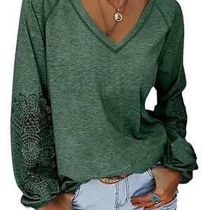 Green Detailed Sleeve Top