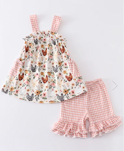 Floral Chicken Set