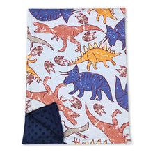 Load image into Gallery viewer, Dinosaur Minky Blanket