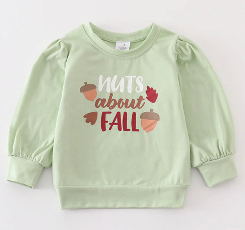 Nuts About Fall Puff Sleeve Top