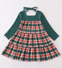 Load image into Gallery viewer, Red &amp; Green Plaid Dress