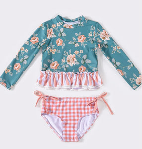 Floral Teal Swimsuit