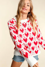 Load image into Gallery viewer, Ivory Heart Sweater PLUS