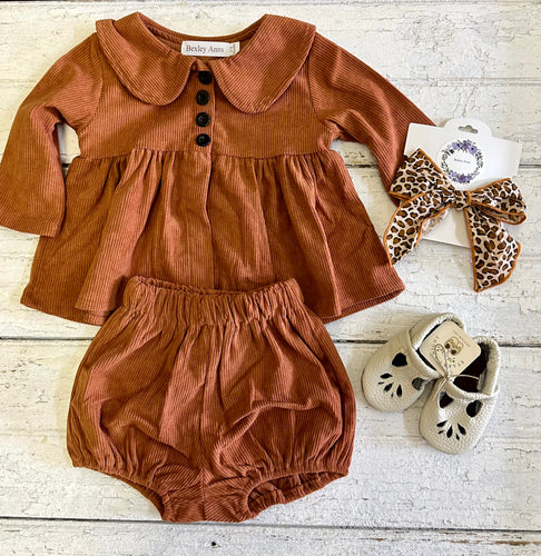 Rust Brown Corduroy Set