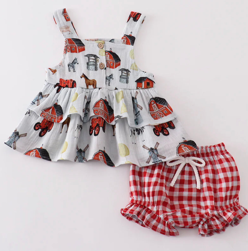 Farm Muslin Bloomer Set