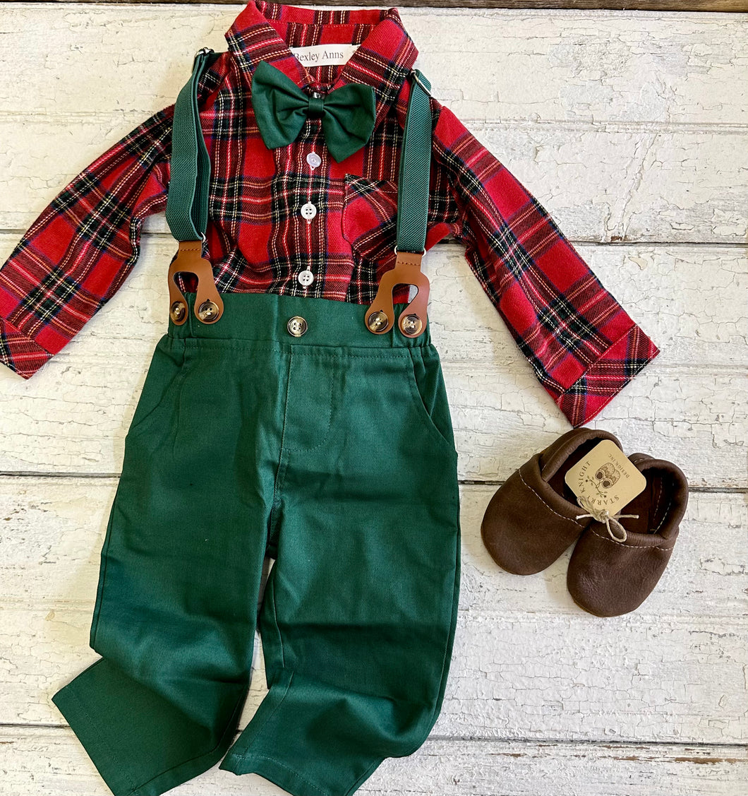 Green & Red Suspender Set
