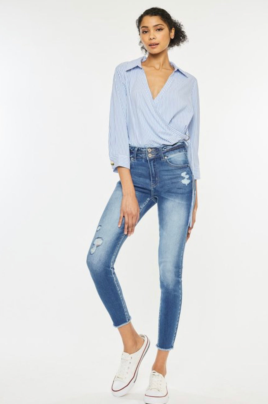 Kancan High Rise Ankle Skinny Jeans