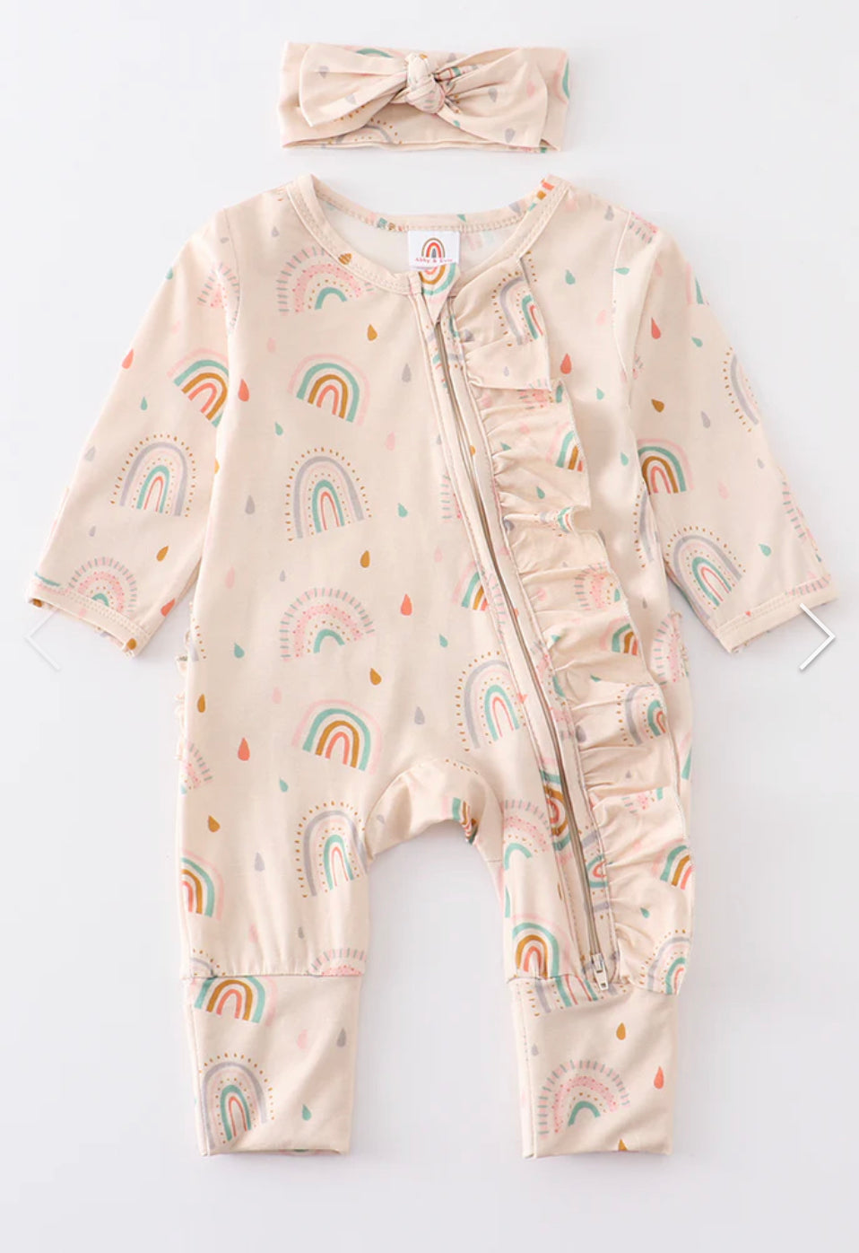 Rainbow Ruffle Romper