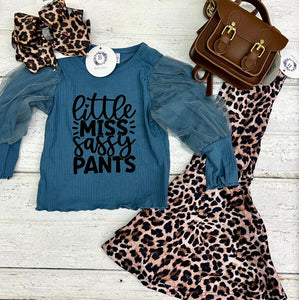 Little Miss Sassy Teal Top