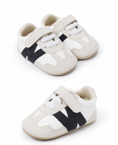 Cream Velcro Baby Shoes